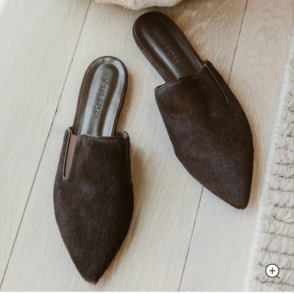 Jenni Kayne Pony Hair mules Chocolate brown 38